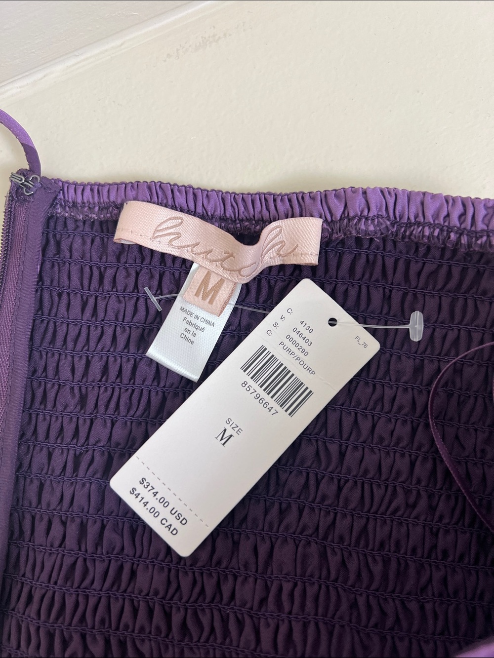 NWT Anthropologie Hutch Dolly Halter Pleated Maxi Dress Purple Striped Medium - Picture 9 of 12